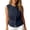 #0095-Dark Blue, variant on Uootdi Women's Vests Sleeveless Asymmetrical Button Front Denim Vests Casual Daily Style Durable Slim Fit Waistcoats Gift
