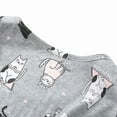 thumbnail image 4 of Defitshape Women's Cotton Nightgowns & Sleepshirts Patterned Night Dress Sleepwear Summer Soft Sleep Shirt Short Sleeve Pajama Dress Cute Cartoon Grey Cat X-Large, 4 of 5