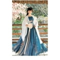 thumbnail image 3 of Women's Chinese Traditional Costume Embroidered Wei Jin Dynasty Style Princess Dress for Folk Dance Performance, 3 of 6