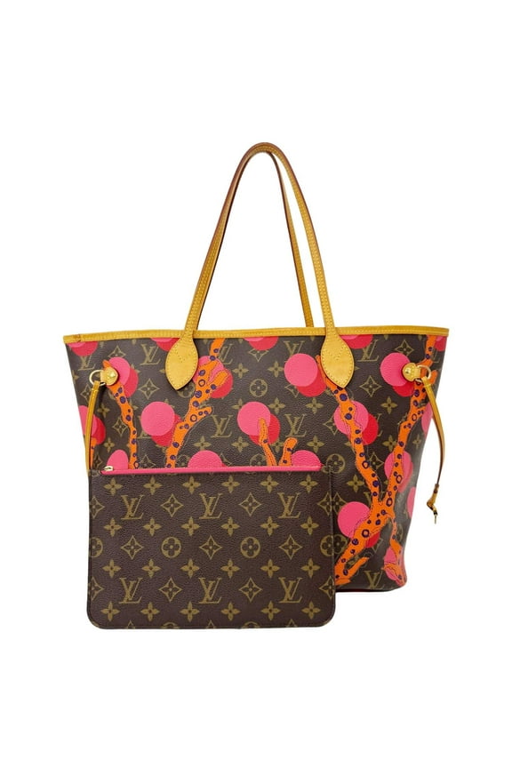 Pre-Owned Louis Vuitton Neverfull MM Grenade Ramages Monogram Canvas Tote Bag Brown