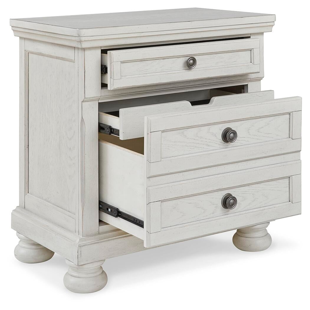 Signature Design by Ashley Robbinsdale 2 Drawer Nightstand, Antique White