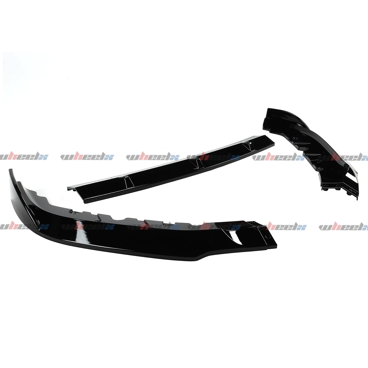 Front Bumper Lip Splitter Spoiler Compatible with BMW 5 Series G30 G31 G38 (Base Model Only) 2017 2018 2019 2020 530i/ 530e/ 540i, 3pcs Kit Accessories Air Chin Body Protector (Glossy Black)