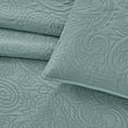 thumbnail image 5 of Bourina Modern Floral 3-Piece Quilt Set, Aqua,Queen,Lightweight & Comfortable,Perfect for All Seasons, 5 of 8