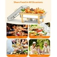 thumbnail image 7 of Chafing Dishes for Buffet, 2 Pack 8 Qt Stainless Steel Chafer Food Warmers Servers with Spoon and Tweezers, Full Size Food Pan, Water Pan, Chafing Dish Buffet Set for Party Banquet, 7 of 7