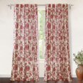 thumbnail image 4 of DriftAway Freda Jacobean Floral Linen Blend Lined Thermal Insulated Blackout Room Darkening Back Tabs Window Curtains, 4 of 5