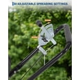 thumbnail image 6 of Memoryfield 100LB Broadcast Spreader 12FT Wide, 13" All-Terrain Wheels, Walk Behind Lawn Spreader for Lawn Fertilizer/Seed/Salt, Green, 6 of 7