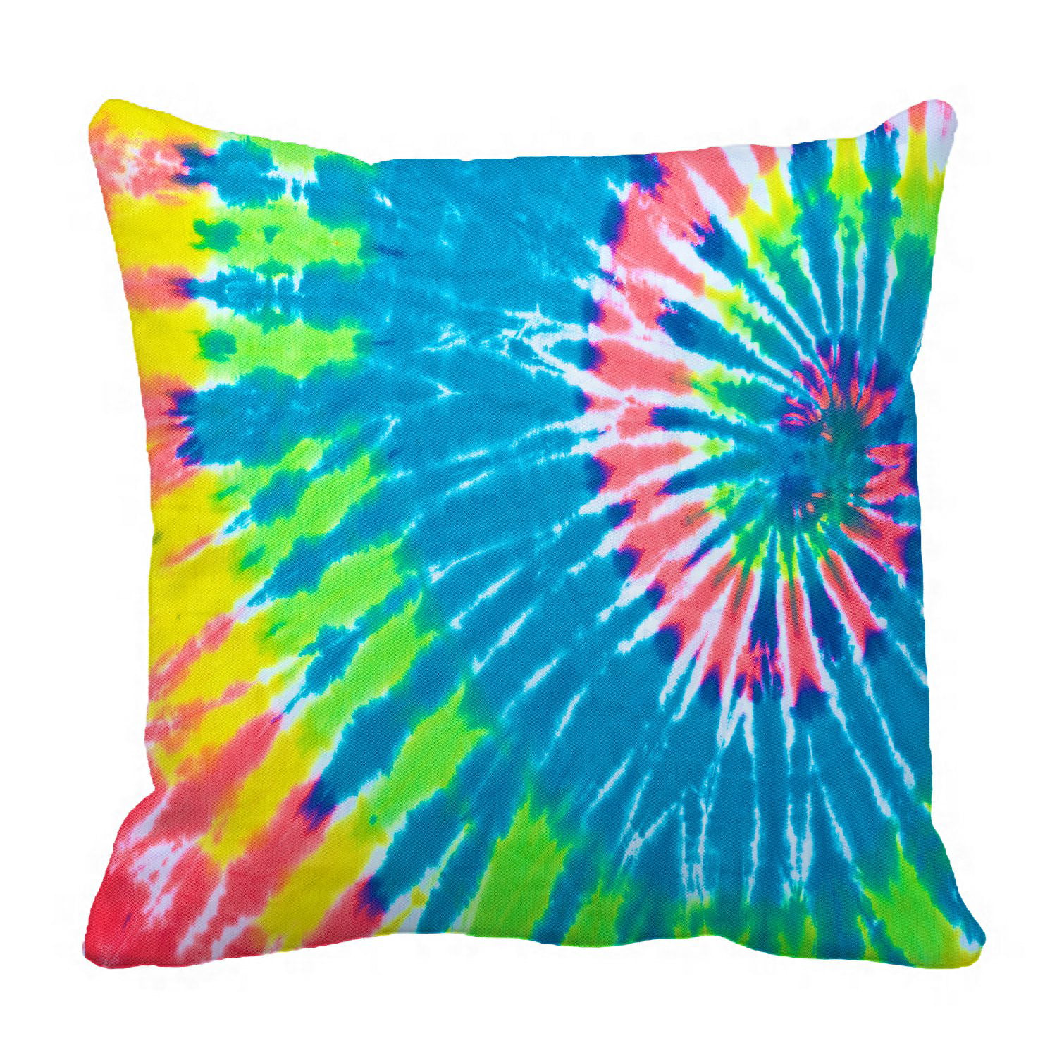 Tie Dye Designs Tie Dye Rainbow Pattern Watercolor Throw Pillow 18x18 Multicolor 