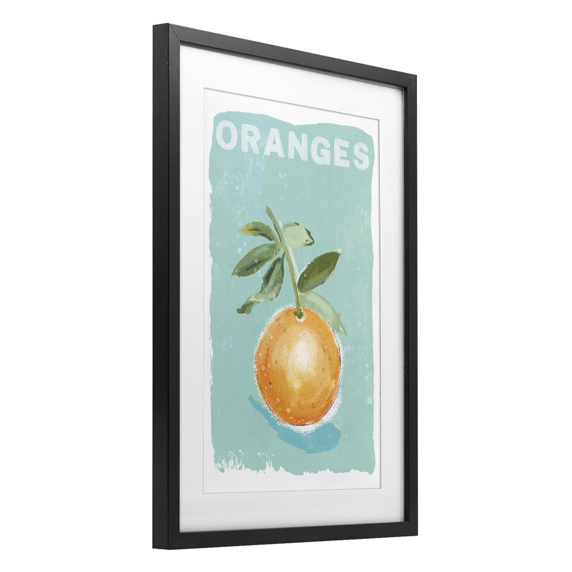 Stupell Industries Orange Twist Motif Black Framed Print Under Glass, design by Chad Barrett