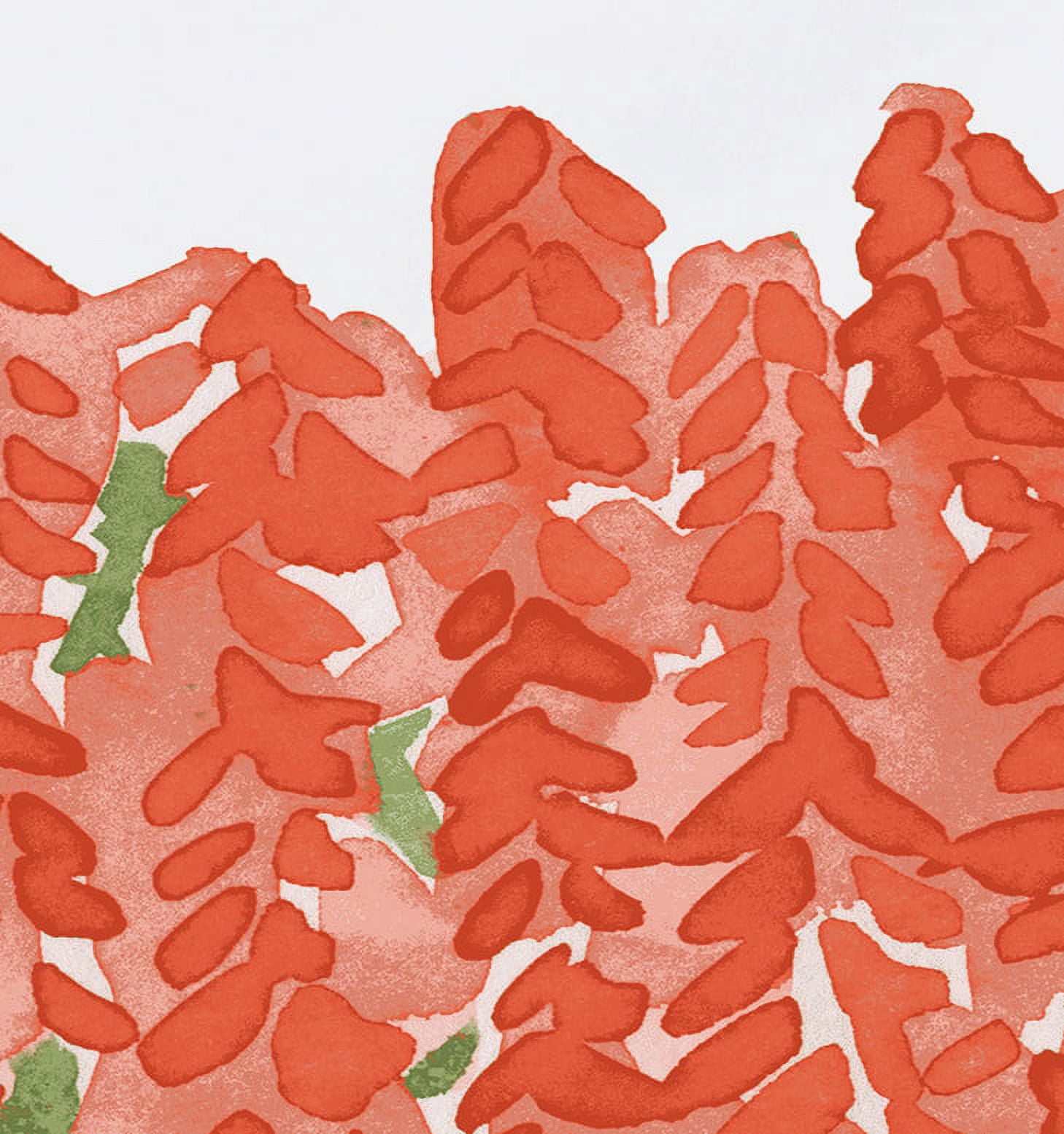 Simply Daisy's Flower Bell Bunch 18x14 inch Peach Floral Print Placemat (Set of Four)