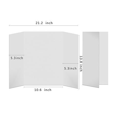 thumbnail image 6 of 4 Pcs Trifold Poster Board,21.5x14 Inches Small White Poster Board Comes with Sticky Accessories, Presentation, 6 of 6