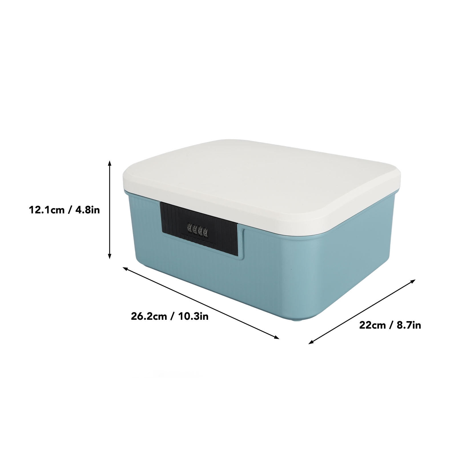 BIMZUC 9L Lockable File Organizer – Dual‑Layer Password Box, Blue, 9L Capacity, Durable ABS, Ideal for Home & Office