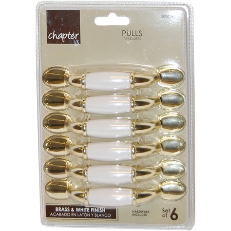 Upc 035061926952 Chapter Cabinet Pull Two Tone White And Brass