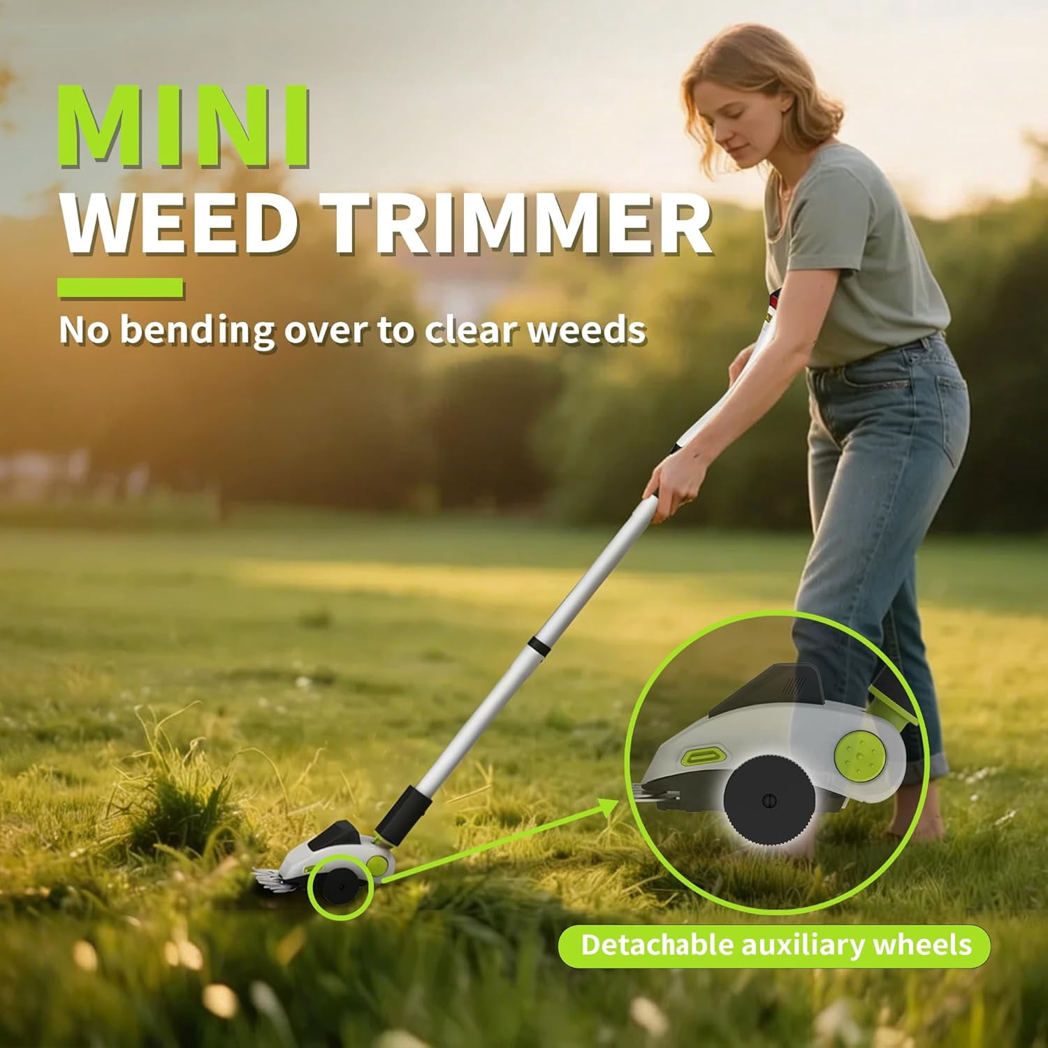 2-in-1 Cordless Hedge Trimmer with Adjustable Pole, 2 Batteries & Charger for Bush Pruning