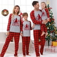 thumbnail image 1 of Black Friday Deals 2022! Pisexur Christmas Pajamas for Family, Merry Christmas Classic Plaid Xmas Tree Sleepwear for Matching Family Christmas Pajamas Sets, New Year's Pajama Party, 1 of 7