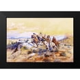 thumbnail image 2 of Russell, Charles Marion 14x11 Black Modern Framed Museum Art Print Titled - Watching the Iron Horse, 2 of 5