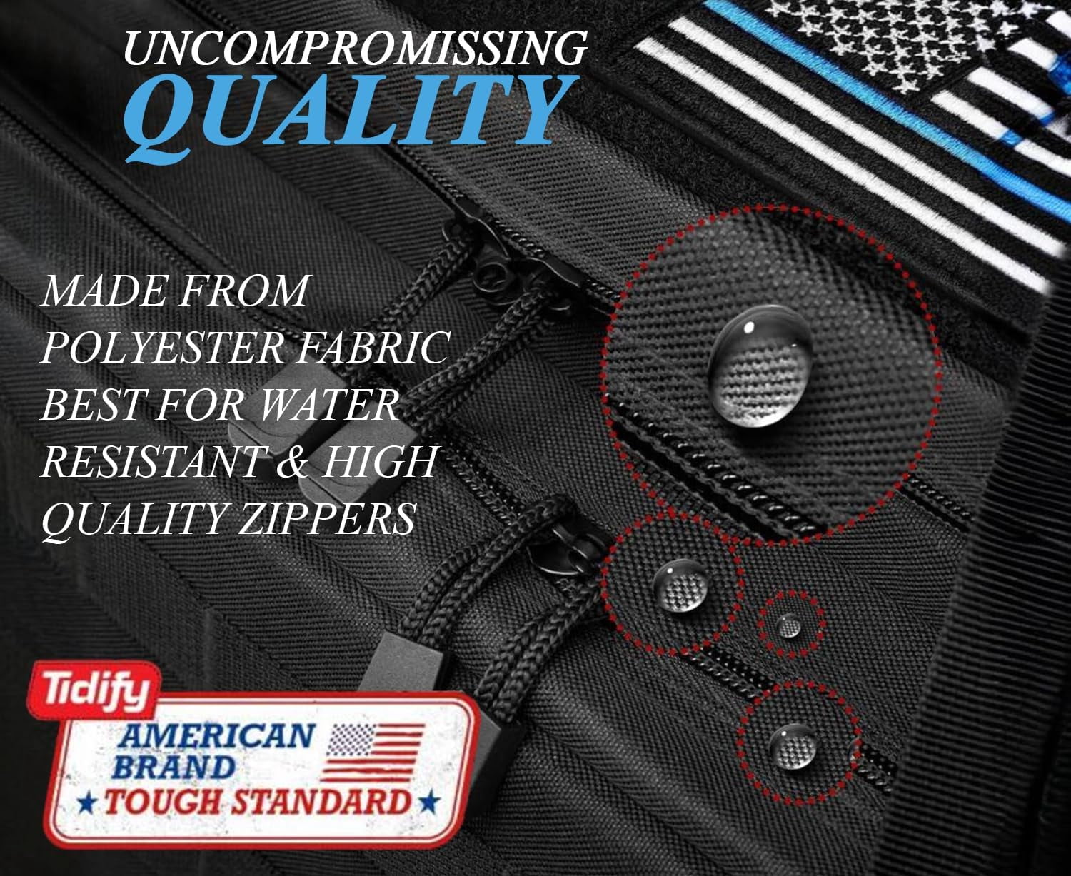 Tidify Tactical Police Car Organizer, Patrol Bag with MOLLE, Adjustable Divider for Accessories Storage and Travel Gear