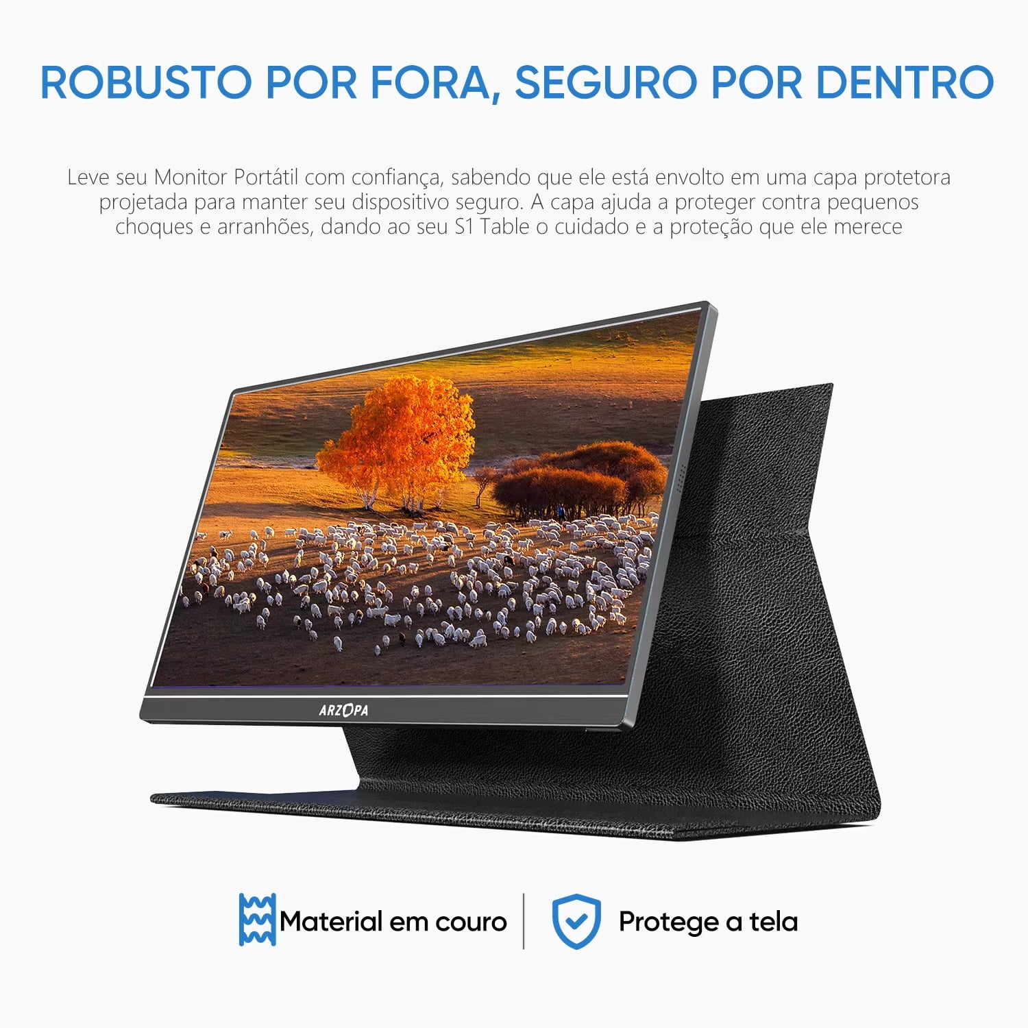 Arzopa 15.6 inch FHD 1920*1080P Portable Monitor with HDMI USB IPS Second Monitor External for PC Laptop Mac Switch Xbox ps4