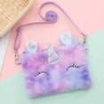 thumbnail image 2 of HAWEE Cartoon Girls Plush Purses and Handbags Unicorn Coin Wallet Pouch Girl Money Change Purse Shoulder Bag, 2 of 4