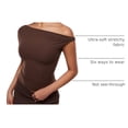 thumbnail image 4 of Remera INLYRIC Inbarely Soft Hombros Descubiertos Avellana XS, 4 of 7