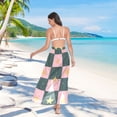 thumbnail image 7 of FORMRS Womens Beach Sarong Semi-Sheer Bikini Wrap Skirt Swimsuit Cover-ups, Pink Abstract, 7 of 7