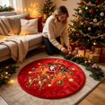 thumbnail image 4 of Santa Claus Christmas Carpet, Holiday Accent Rug, Soft Decorative Floor Mat, Seasonal Table And Sofa Area Carpet For Living Room Bedroom Entryway Festive Home Decor, 4 of 6