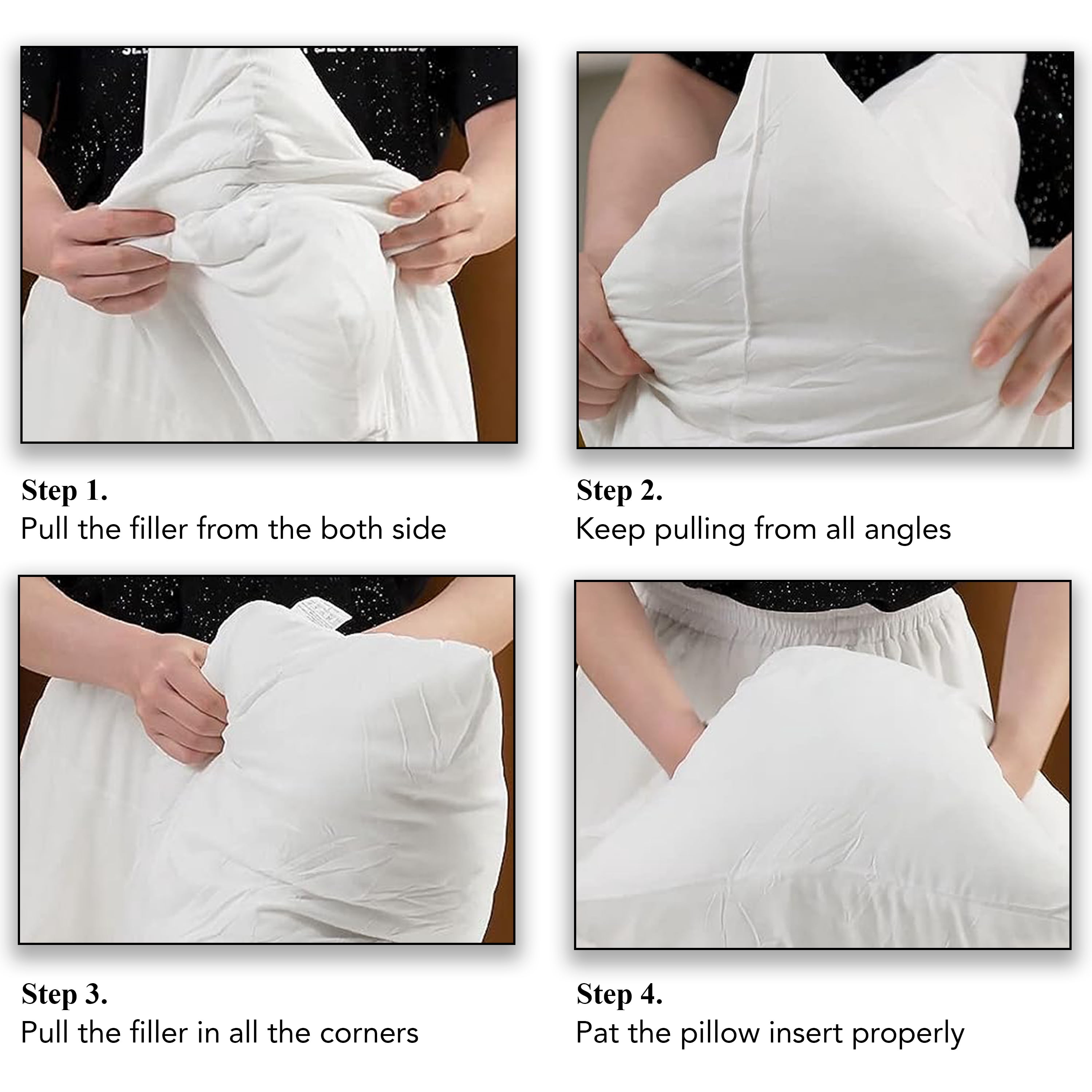 A1 Home Collections 16x16 Inch Square Throw Pillow Insert (Pack of 1), Hypoallergenic Down Alternative, Extra Filled Indoor Decorative Pillow, White