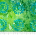 thumbnail image 2 of SINGER Fabric, 100% Cotton Print Batik, 3 Yards Cut, Lime Green Sunflower, 2 of 2
