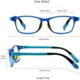 thumbnail image 6 of LifeArt Kid Blue Light Blocking Glasses, Filter 85% of Harmful Blue Light, Anti Eyestrain and Blurry, Computer Glasses(Blue), 6 of 6