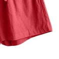 thumbnail image 4 of Byworldtasic Womens Shorts Casual Loose Elastic Drawstring Summer Beach Bermuda Pocketed Shorts, 4 of 4