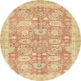 thumbnail image 1 of Ahgly Company Indoor Round Abstract Yellow Abstract Area Rugs, 3' Round, 1 of 6