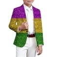 thumbnail image 3 of Kiijoy Blazer for Little Boys Carnival Print Party Formal Comfy Suit Jacket, Sizes 5-6, 3 of 3