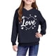 thumbnail image 5 of Sudadera con capucha y estampado de corazón de San Valentín, sudadera de manga larga para niños y niñas, chaqueta para niñas de talla mediana y grande., 5 of 7