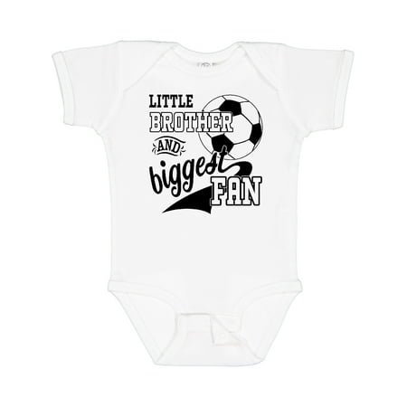 

Inktastic Little Brother and Biggest Fan- Soccer Player Gift Baby Boy Bodysuit