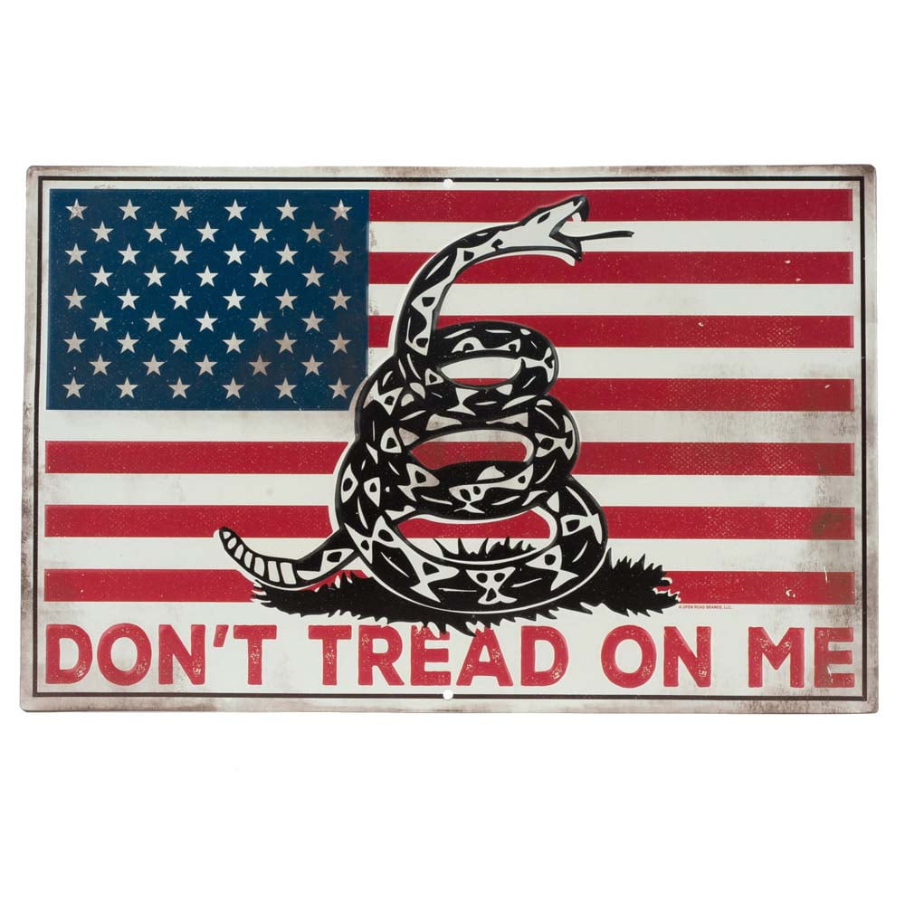 Gadsden Flag License Plate - Bright Yellow Don't Tread On Me Design, O - Jass Graphix - Foto 5