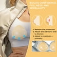 thumbnail image 2 of Sticky Bra Pads Inserts Breast Pads Waterproof Double-sided Adhesion Bra Pad for Sports Bra A/B or C/D,D/E Cup Beige or Black, White Optional, 2 of 8