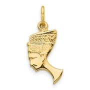 VSIRIUS 10k Solid Bust of Nefertiti Charm Q10C369