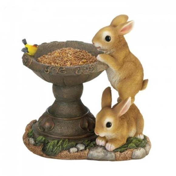 Summerfield Terrace 10018695 Playful Bunnies Bird Feeder