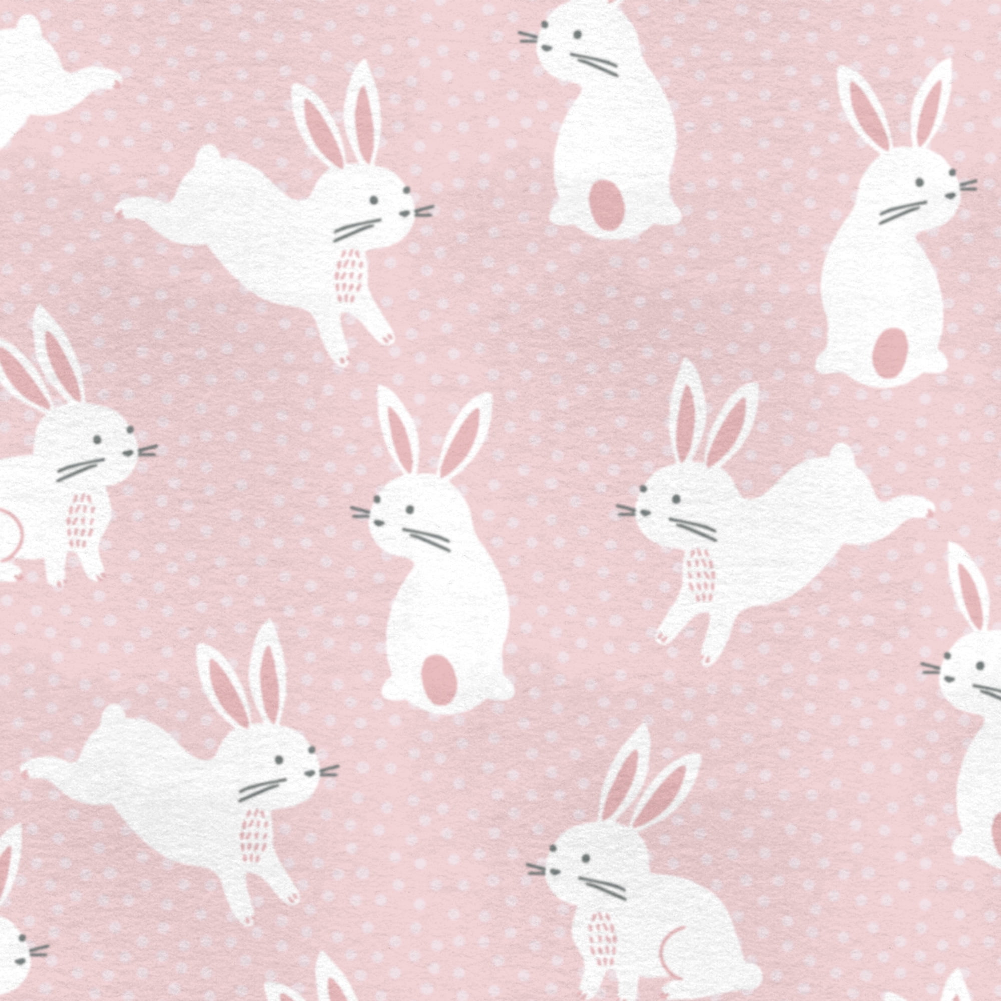 Mainstays 58' x 1.5 yd 100% Polyester Lux Anti-pill Fleece Dot Bunny Sewing & Craft Fabric Precut, Pink