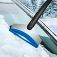 thumbnail image 3 of Stainless Steel Snow Shovel for Cars Heavy Duty Ice Scraper Winter Tool with Ergonomic TPR Handle Frost Remover for, 3 of 3