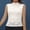 White, variant on Slim Lace High‑Neck Sleeveless Shell Top With Flared Hem Stretch Knit Fit Delicate Lace Trim Elegant Layering Piece For Work And Weekend Wear, Sleeveless Top Green XXXL