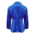 thumbnail image 6 of Uooqdmx Blazers for Women Suits Autumn and Winter Solid Color Simple Long Sleeve Suit Collar Coat Blazers for Women Business Casual Blue L, 6 of 6