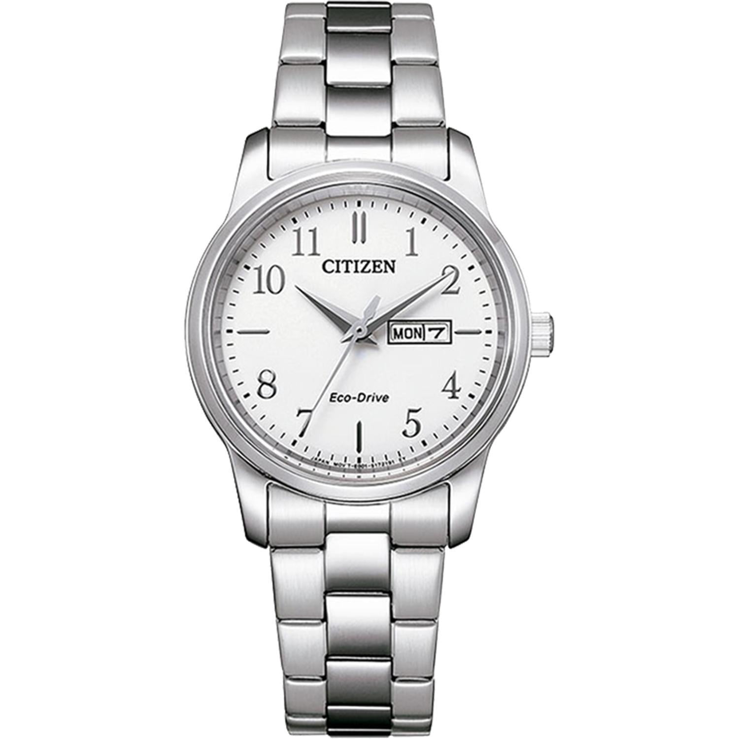 Citizen Women\'s Watch EZ7011-88A Quartz White Dial Petite Silver Steel 24mm Citizen Womens Quartz Classic Gemmed Silver StainlessSteel  main image 3