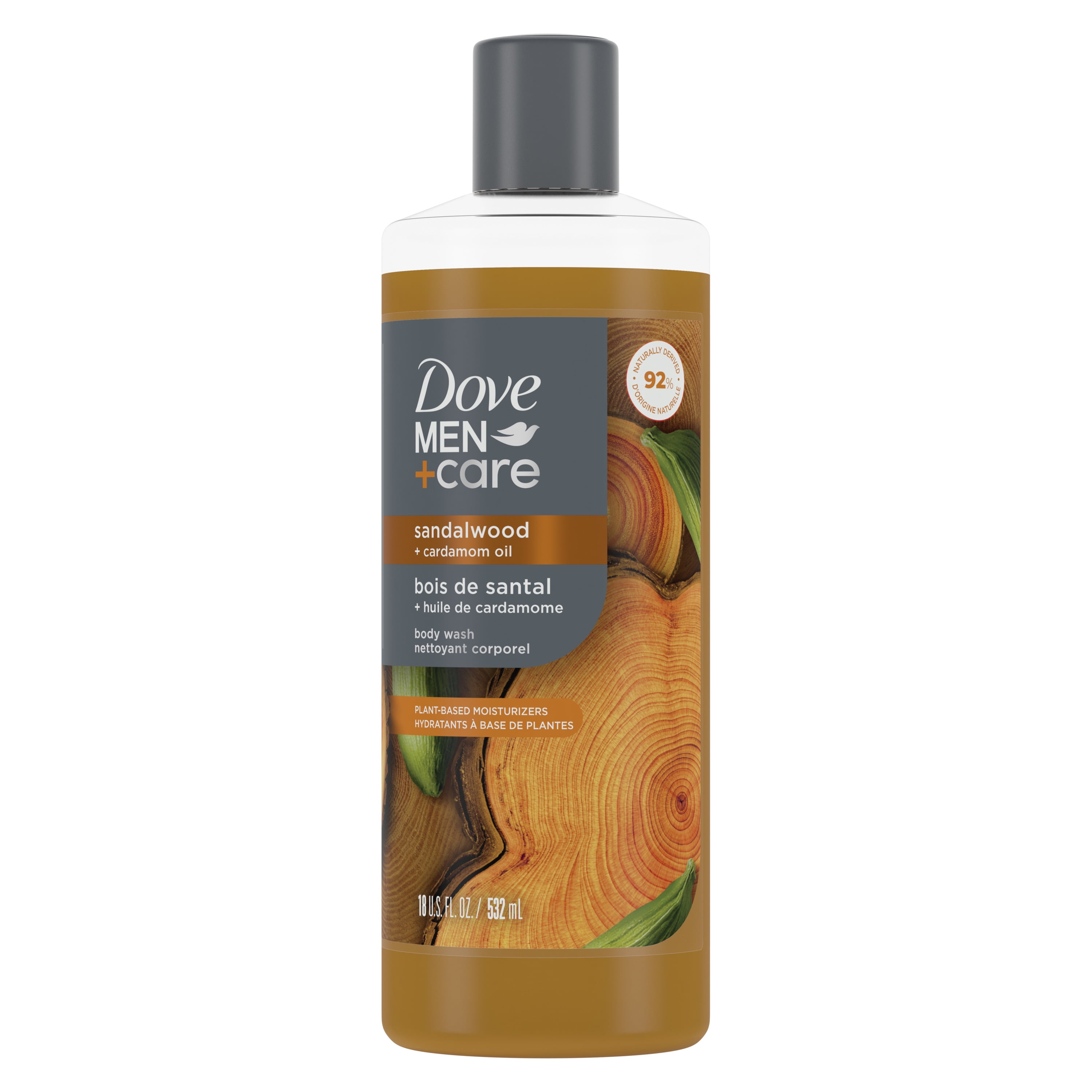 Dove Men+Care Body Wash to Repair Dry Skin in the Shower Sandalwood + Cardamom Oil with Plant-Based Cleansers and Moisturizers