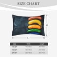 thumbnail image 4 of Goofa Rainbow Sausages On Dark Slate Pattern Pillow Case – Plush & Soft Cushion Cover, Hypoallergenic Throw Pillow Case for Comfortable Sleep with Envelope Closure-16"x24", 4 of 6