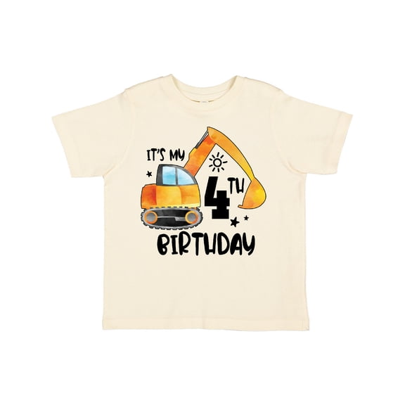 Inktastic Construction Truck It's My 4th Birthday Boys or Girls Toddler T-Shirt