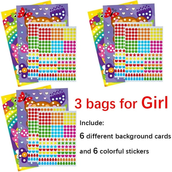 Children Dot Coloring Book DIY Color Dot Cartoon Animal Drawing Mosaic Puzzle Stickers Children Learn Creative Educational Toys