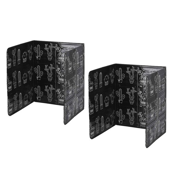 LNGOOR 2 Pcs Plaques en Aluminium pour Cuisinière à Gaz Isolation Thermique Garde Anti-Éclaboussures d'Huile de Cuisinière (Cactus)