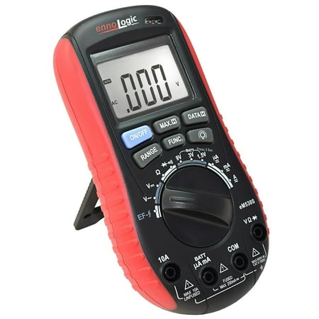 Digital Multimeter with Battery Tester – Accurate Fast Auto Ranging DMM for AC/DC Voltage and Current, Resistance, Continuity, Battery Load Test, Diode, Non-Contact AC Power Detect ennoLogic