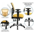 thumbnail image 6 of Flash Furniture Nicholas Mid-Back Yellow-Orange Mesh Multifunction Executive Swivel Ergonomic Office Chair with Adjustable Arms, 6 of 13