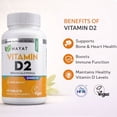thumbnail image 2 of Hayat Vitamins Certified-Halal Vegan Vitamin D 2400 IU, D2, 60 tablets, 2 of 5